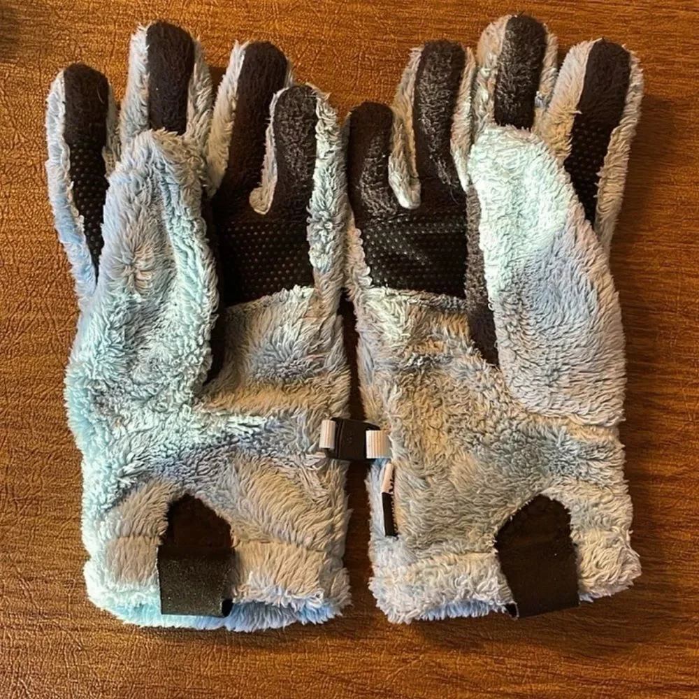 The North Face Gray and Blue Gloves